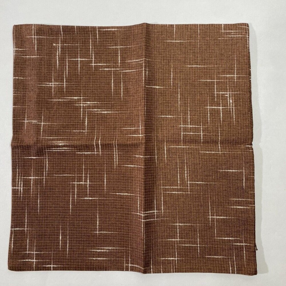 NEW NWT UGASA Pack of 2 Decorative Pillows 20x20 in Brown w/ White Lines, Zipper